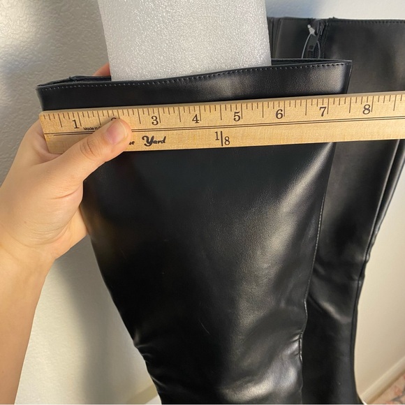 NWB Wild Pair Black Knee-High Block Heel Boots Size 10 - Picture 12 of 14